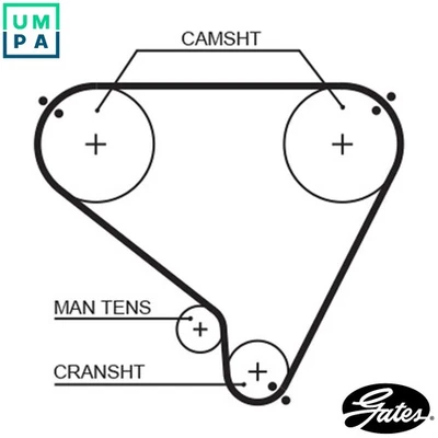 TIMING BELT T104RB FOR INFINITI LOTUS NISSAN TERRANO 300ZX PATHFINDER MAXIMA M30 - Image 1 of 4