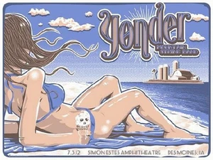 YONDER MOUNTAIN STRING BAND DES MOINES 2012 ORIG KONZERT POSTER SIEBDRUCK YMSB - Bild 1 von 1
