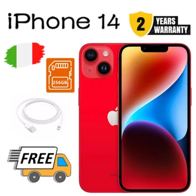 NUOVO Apple iPhone 14 256GB Rosso (Sbloccato) 💎Garanzia 24 MESI 💎Originale - Immagine 1 di 4