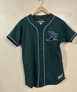 Camiseta de béisbol cosida Majestic Tampa Bay Rays #19 AUBREY HUFF juvenil XL - Imagen 1 de 7