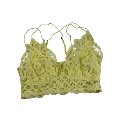 Bralette de encaje Free People FP One Adella amarillo para mujer ganchillo mediano Foto 1 de 4