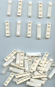 LEGO x 40 White Plate, Modified 1 x 4 with 2 Studs with Groove 41740 - Picture 1 of 1