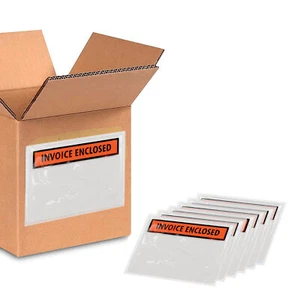 2000 4,5" x 5,5" Packliste Zettel Rechnung Umschläge Panel Gesicht Box Etiketten - Bild 1 von 9