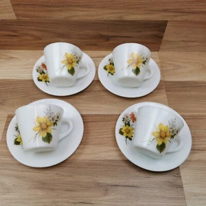 4 x Vintage / Retro JAJ Pyrex Autumn Glory Cups & Saucers - Picture 1 of 17