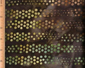 Robert Kaufman Batik Lynn Studios Fabric Fat Quarter FQ Brown Dots N Spots #FA61 - Picture 1 of 2