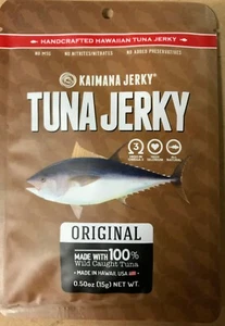 3 pack Kaimana Jerky Ahi Tuna 0.5 oz. Original.  All Natural.  Free Shipping - Picture 1 of 2