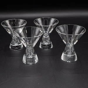 Steuben Glass 7826 Martini Liquor Cocktail Glasses 3 7/8" Set of 4 Teardrop - Picture 1 of 10