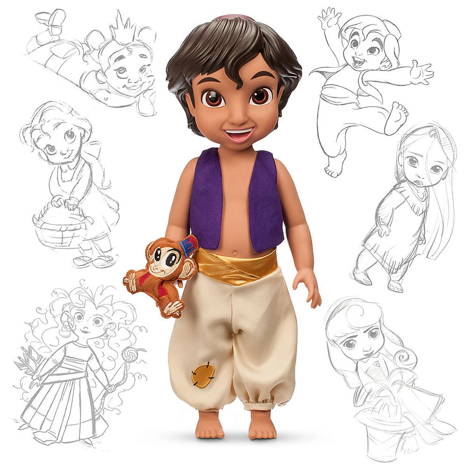 Disney Store 16" Aladdin Prince ABU Animators Collection Juguete Niño Muñeca Figura Foto 1 de 1
