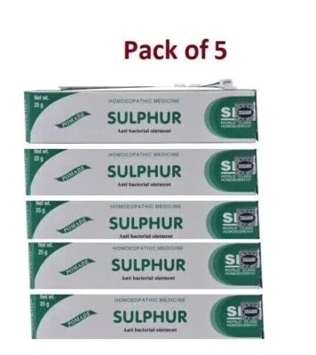 SBL 5 x SULPHUR 10% OINTMENT CREAM ACNE BLACKHEAD SPOT SCABIES PSORIASIS ECZEMA US