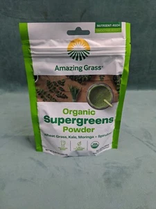 Amazing Grass Organic Supergreens Powder WheatGrass, Kale, Moringa 5.29 oz - Picture 1 of 7