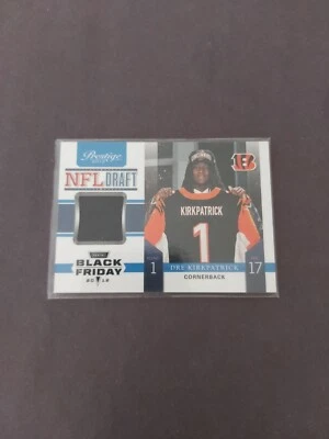 2012 Prestige Nfl Draft Dre Kirkpatrick Black Friday Rookie Rc Jersey Bengals - Image 1 of 2