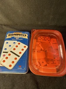 De Colección Cardinal Collectors Dominoes Double Six 56 Brillante Color Jumbo Punto en Lata - Imagen 1 de 5