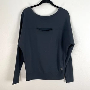 Zumba Wear Womens Small Black Cutout Sweatshirt Long Sleeve Shirt Top Activewear - Picture 1 of 10