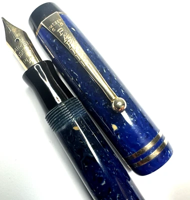 Pluma Estilográfica Parker Duofold JR Aerodinámica Corta Azul Lapislázuli Restaurada Foto 1 de 4