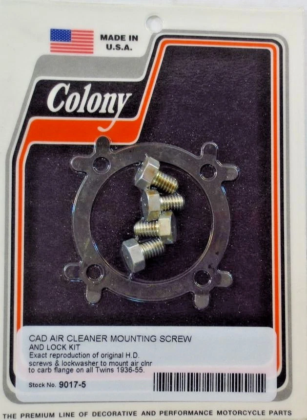 Kit de tornillo y bloqueo de montaje de filtro de aire Harley Cad WL Panhead Foto 1 de 1