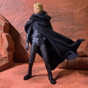 1/12 Hooded Black Wired Cloak Cape For SHF Luke 6inch Action Figure Soldier Doll - Picture 1 of 9