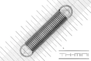 Molla di trazione 2 mm gancio occhiello 18 x 87,4 mm 12,8 kg spirale acciaio inox metallo - Foto 1 di 1