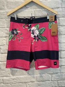 NUEVO Vans Para hombres Era 4 Vías Tablero Elástico Baños Cortos de Baño Rosa Floral Talla 29 - Imagen 1 de 6