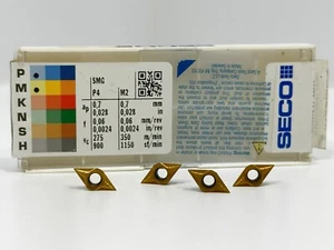 SECO DCMT21.50.5-F1 DCMT070202-F1 New Carbide Inserts 96867 Grade CP500 4pcs - Picture 1 of 2