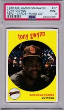 1989 Baseball Cards Magazine #27 TONY GWYNN PSA 9 MINT San Diego PADRES TOUGH !