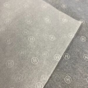 Genuine CHANEL Gift Wrap / Tissue Paper - White CC Logo For Wrappng / Crafts