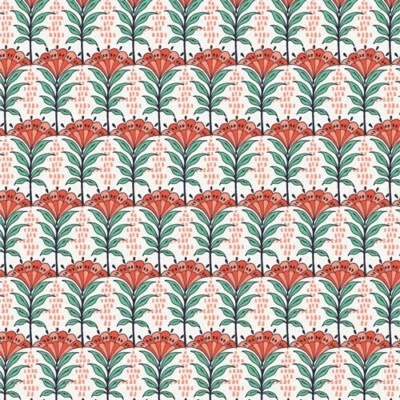 Tecidos para galeria de arte floral branca Flight Path Lilybloom 66805 por meia jarda - Imagem 1 de 4