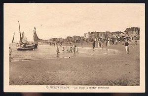 BERCK-PLAGE 62 Badegäste Steigende Postkarte Animiert geschrieben in Annie 17. April 1950 - Bild 1 von 2