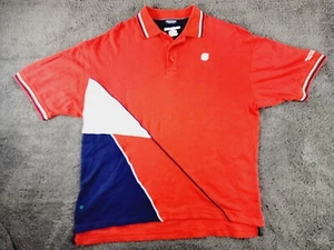 West Marine Crew Polo Mens Large Red White Blue Short Sleeve Shirt Cotton - Picture 1 of 14