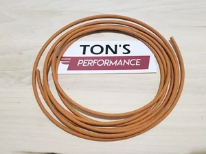 5 feet 14ga Vintage Braided Cloth Covered Primary Wire 14 ga gauge Solid Orange - Picture 1 of 2