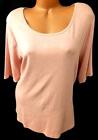 Time and tru pink blended scoop neck elbow sleeve plus stretch top XXL