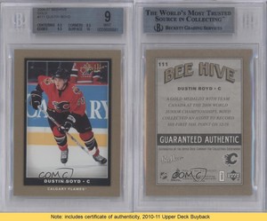 2006-07 Upper Deck Bee Hive Gold Dustin Boyd #111 BGS 9 MINT Rookie RC