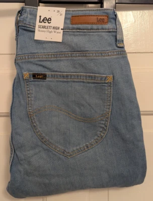 Lee - Scarlett High - Skinny Stretch Jeans -Light Blue - Womens - W29" L31" BNWT - Image 1 of 4