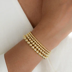 Bohemian Gold Filled Beads Beaded Beaded Stretch Stackable Bracelets Men Women - Picture 1 of 8