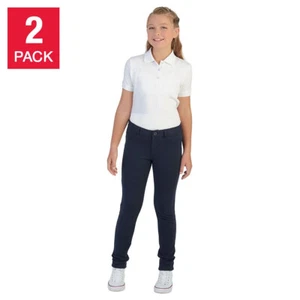 French Toast Youth Girls 2-pack Slim Fit Knit Pant - Picture 1 of 9