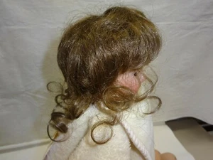 Puppenperücke, Kunsthaar, Kopfumfang 25 - 26 cm, Künstlerpuppe, mittelbraun - Bild 1 von 2