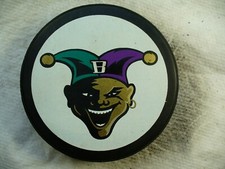 ECHL New Orleans Brass Joker Team Logo Official Old Hockey Puck Collect Pucks