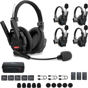 SYNCO XTalk XMax5 X5 Dual-Ear Wireless Intercom Headset System 2.4GHz 5-Person - Picture 1 of 9