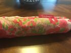 Lilly Pulitzer Classic Umbrella Pink Green  Auto Open close pre owned