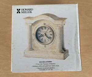 HOWARD MILLER TABLE CLOCK "LIVORNO” 645 - 426 NOS - Picture 1 of 4