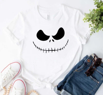 Jack Skellington Face T-shirts Sweatshirts Tank Tops Mickey's Halloween costume - Image 1 of 4