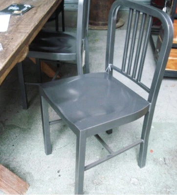 lot 2 chaises navy acier neuves - vintage industriel - Photo 1/3