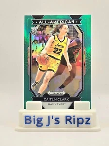 2024 Panini Prizm Draft Picks Green All American Caitlin Clark Rookie Card SP - Picture 1 of 2