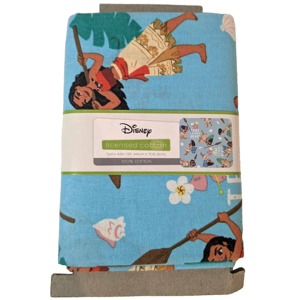 Disney Moana True to Your Heart 100 Cotton Fabric 1 Yard X 43 Inch