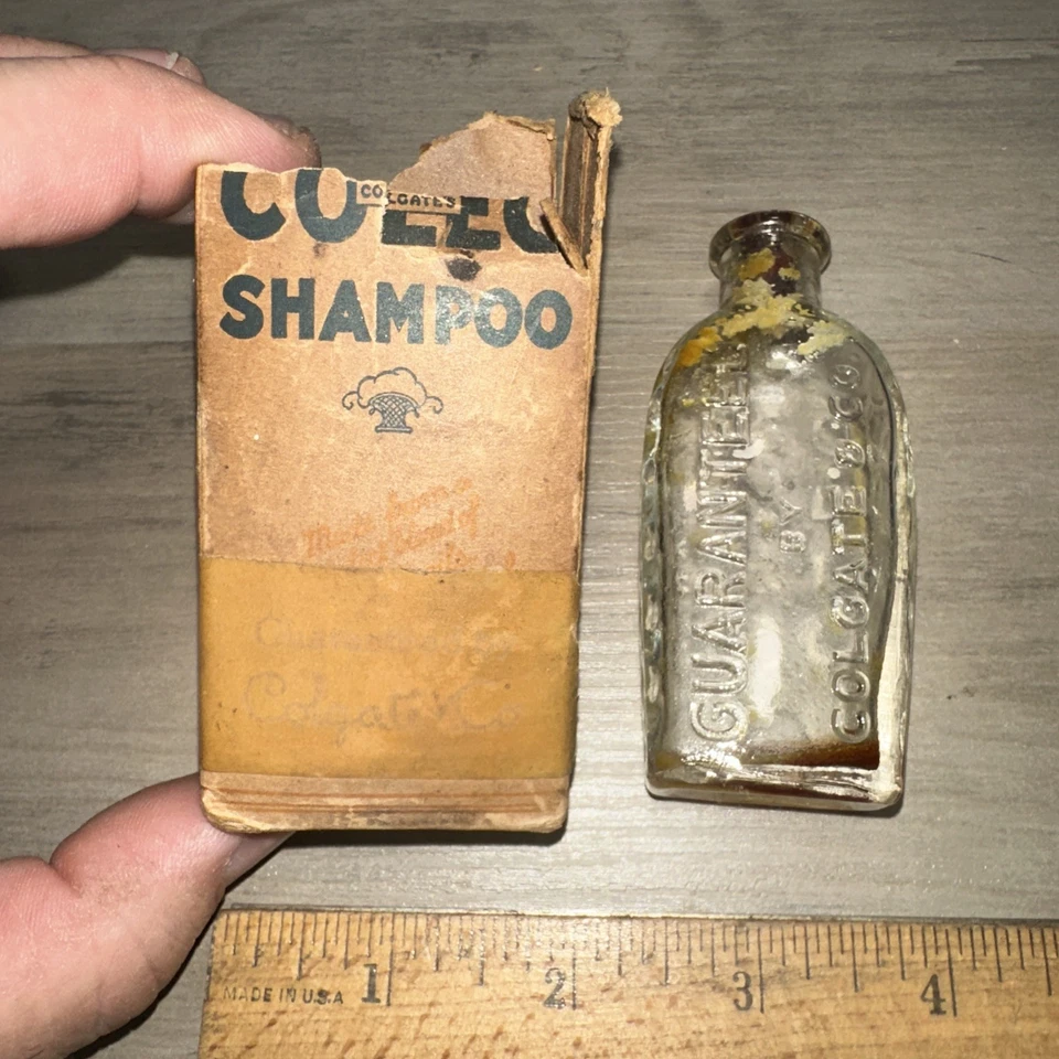Champú Coleo Botella Vidrio Colgate Antiguo RARO Foto 1 de 4