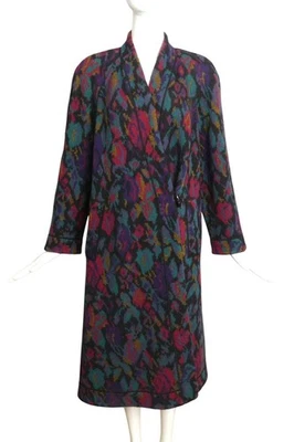 MISSONI-1980-х многоцветный шерсти трикотажа пальто, размер 16 - Изображение 1 из 4