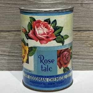 Vintage Rose Talk Pulver Dose (voll) The Goodman Chemical Co. Brooklyn New York - Bild 1 von 8