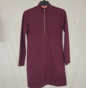 Tommy Bahama Abatible Lado Reversible Media Cremallera Sudadera Vestido S/M Coral Borgoña - Imagen 1 de 11