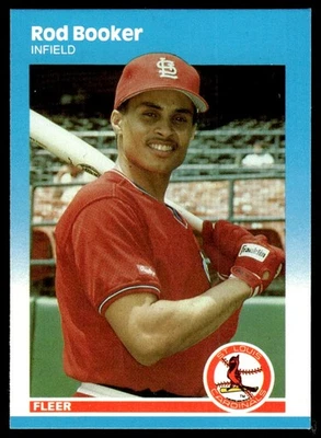 1987 Fleer Update Rod Booker St. Louis Cardinals #U-7 - Image 1 of 2