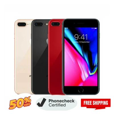 Apple iPhone 8 Plus 64GB GSM CDMA Unlocked Verizon At&t 4G LTE WiFi - Image 1 of 4
