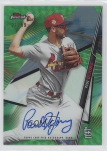 Topps Finest Finest 2020 refractor automático de onda verde/99 Paul DeJong #FA-PD automático - Imagen 1 de 4